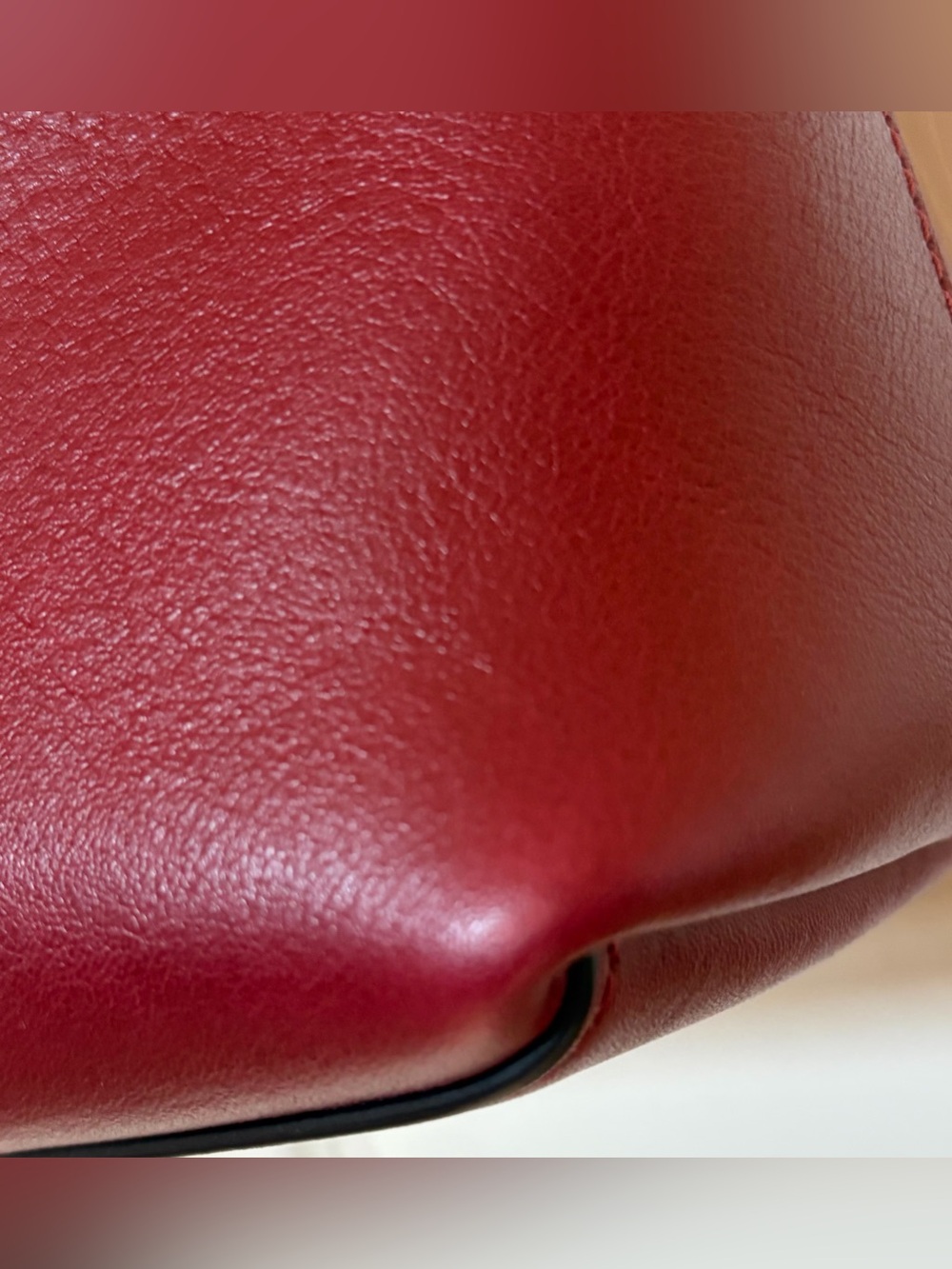 Authentic Coach Brooklyn 39 Dark Ruby Red Genuine Full Grain Leather - Picture 5 of 16